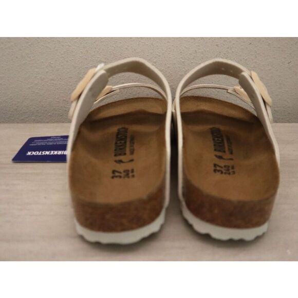 Birkenstock 1027339 Women's Sz EUR 37 US 6 Soft Beige Leather Arizona BS Sandals - Picture 3 of 16